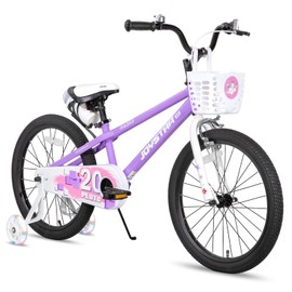 JOYSTAR Pluto 18 Inch Kids Bike with Training Wheels for Ages 5-8 Year Old Boys Girls Junior Children BMX Bicycle Pink