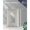 ZILLSEA Decorative Focus Frame Switch Plates Outlet Covers, Durable Metal