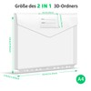 Pack of 24 A4 Document Folders, Expandable View Pocket with
