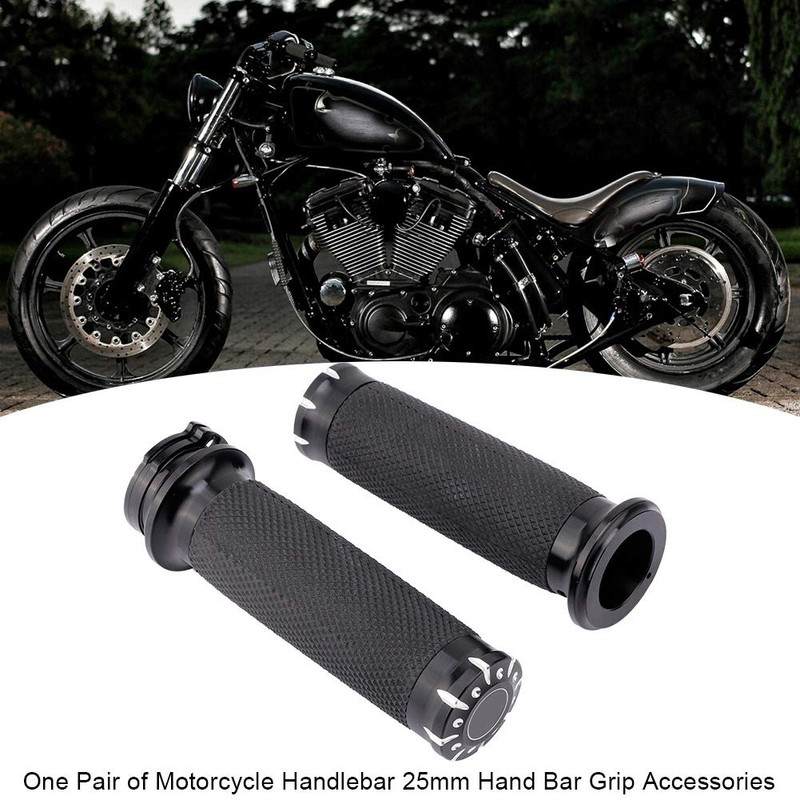KIMISS Pair of Motorcycle Handlebar 25mm Motorcycle Grips End Hand