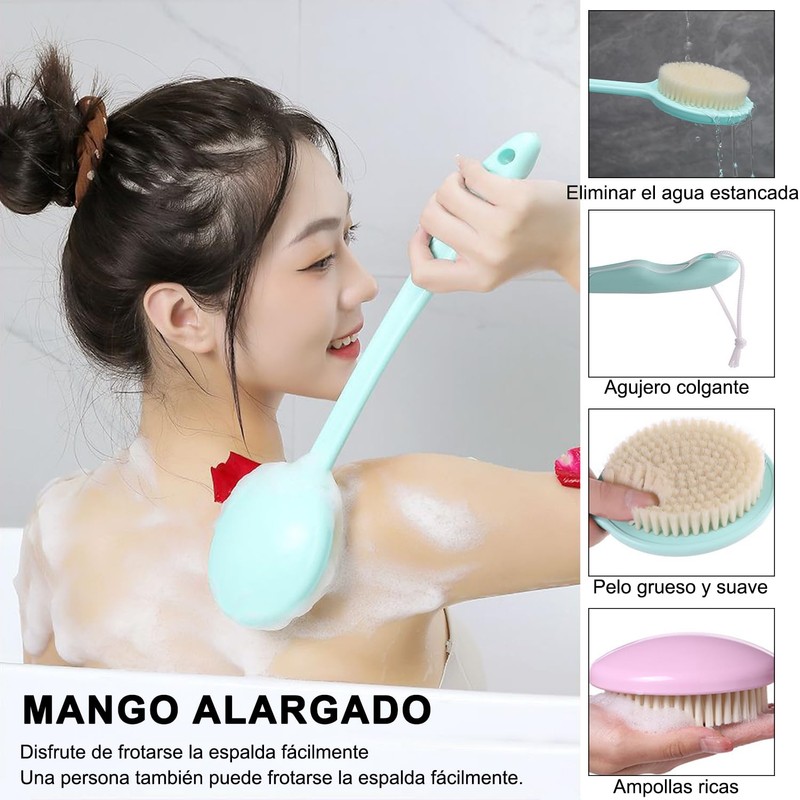 Cepillo corporal,cepillo corporal para baño,cepillo para la espalda ducha, 2