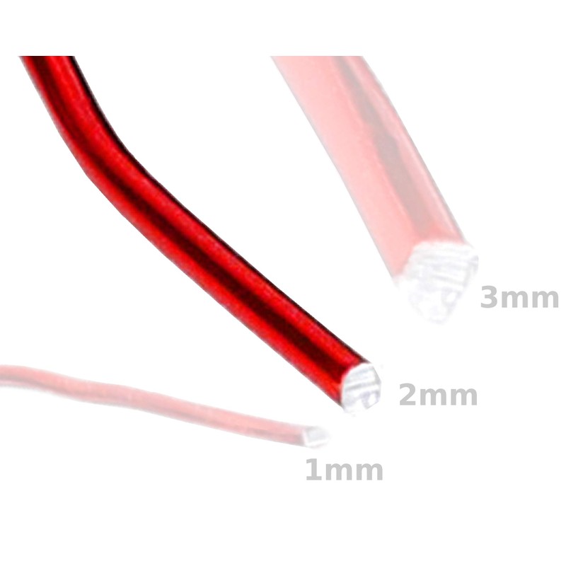 Mumbi 30766 Craft Wire, 10 m, 2 mm Thick, Red,