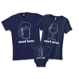 Need Milk | Baby Son or Daughter Infant Bodysuit | 6 Months, Navy