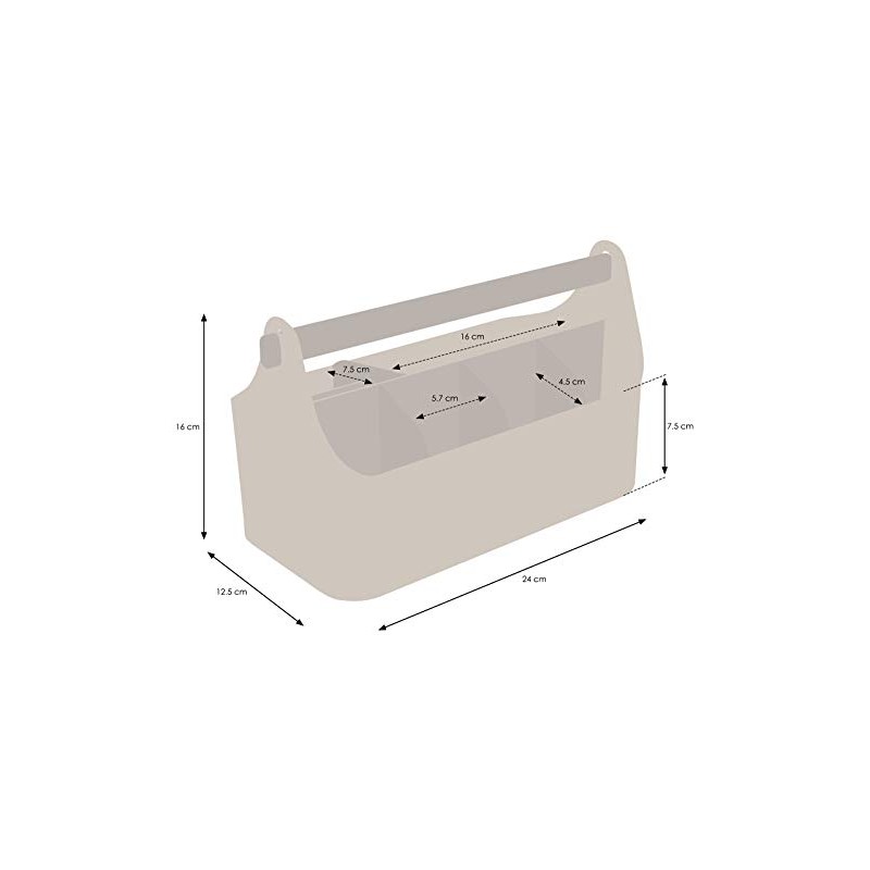 simplywire - Makeup Storage Organiser - Bathroom Caddy - White