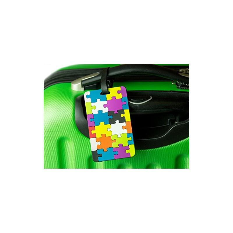 HAUPTSTADTKOFFER Kofferschild, Namensschild, Kofferanhänger ?Puzzle? Luggage Tag, 10 cm, Multicolour