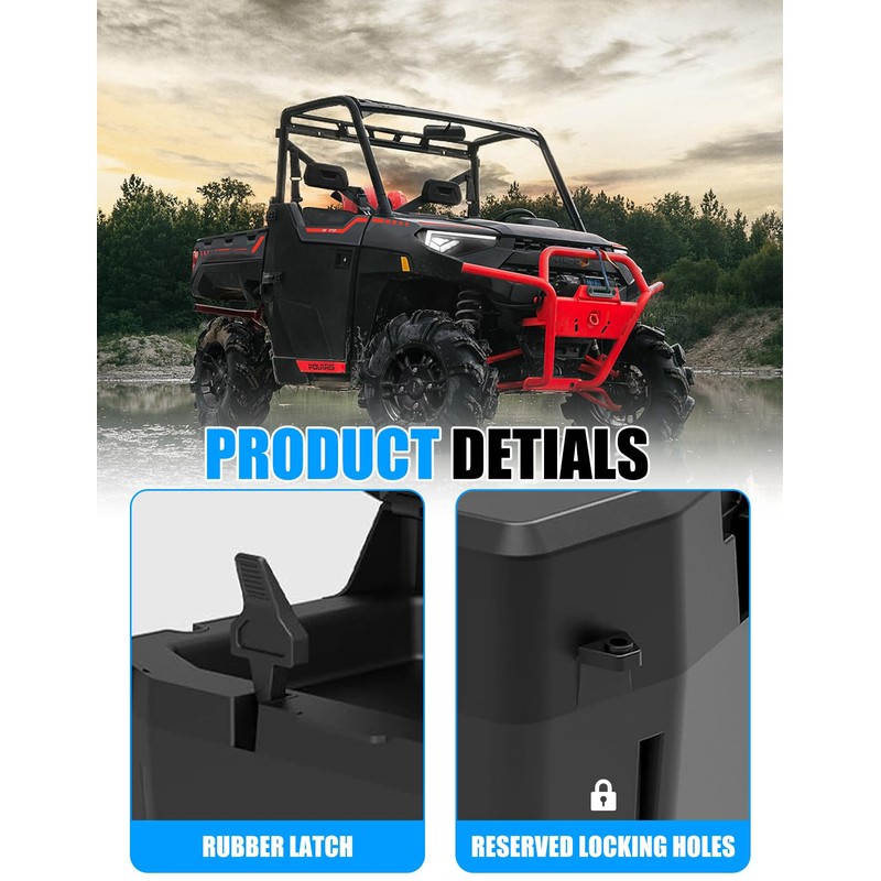 XATVXUTV UTV Under Seat Storage Box for Polaris Ranger 1000