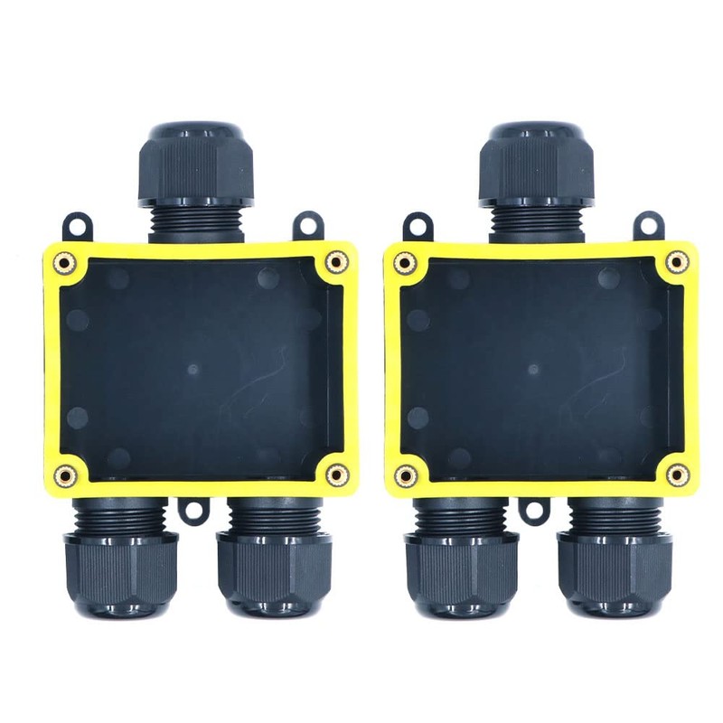 ZONADAH Pack of 2 3-Way Y-Type IP68 Waterproof Electric Cable