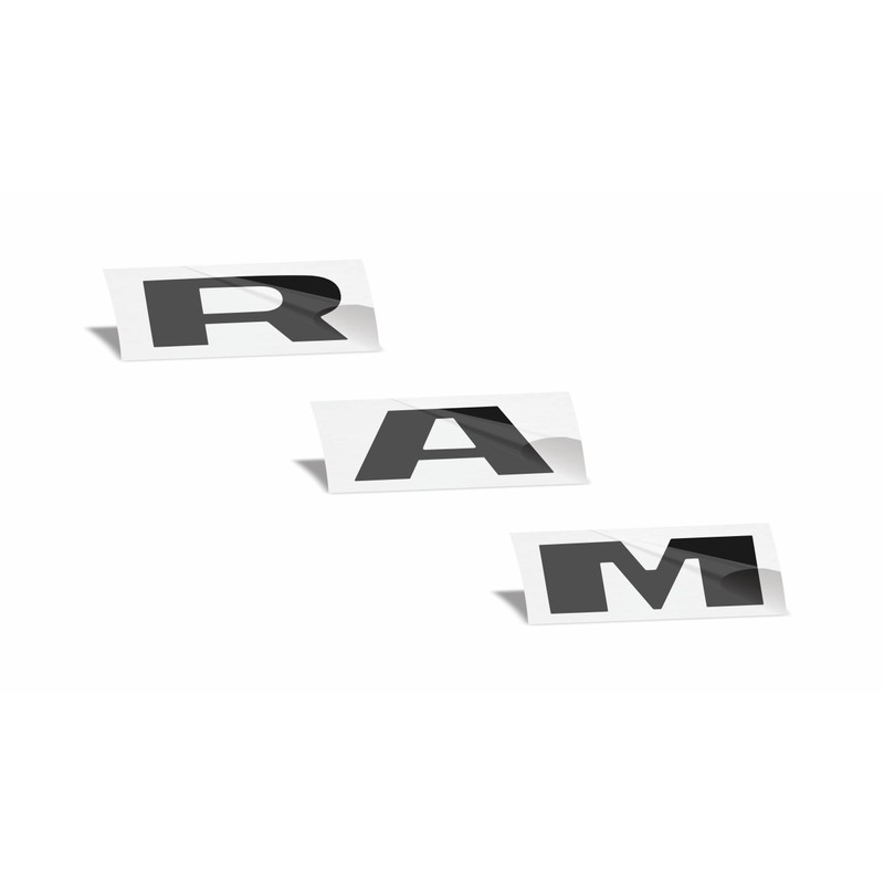 RAM Grille Emblem Overlay Decal Stickers 2025 Ram 1500 (Color:
