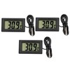 YOKIVE 3 Pcs Digital Display Thermometer, -50-110C Waterproof Temperature Monitor