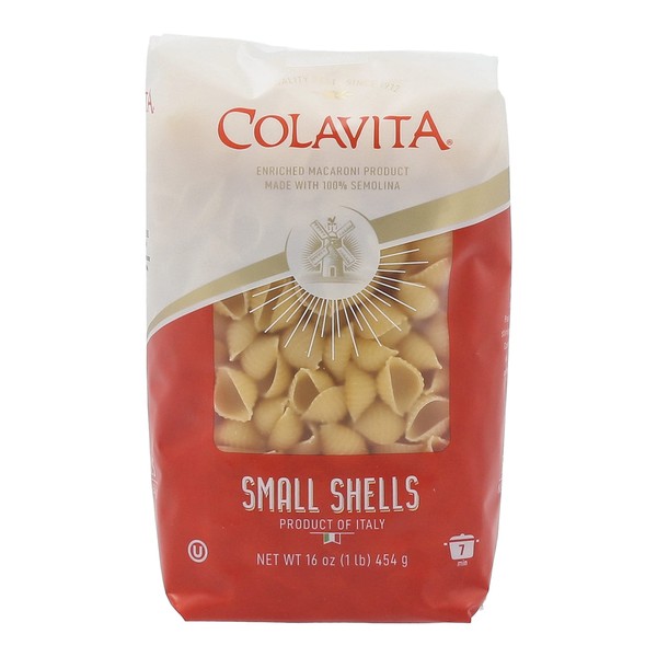 Colavita Pasta, Small Shells, 16 Ounce (Pack of 20)