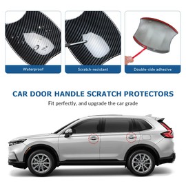 DLOVEG Exterior Door Handle Bowl Cover Compatible for Honda CRV 2023 2024 2025 Accessories for Honda CR-V 2023 2024 2025 Door Handle Bowl Scratch Protector Carbon Fiber