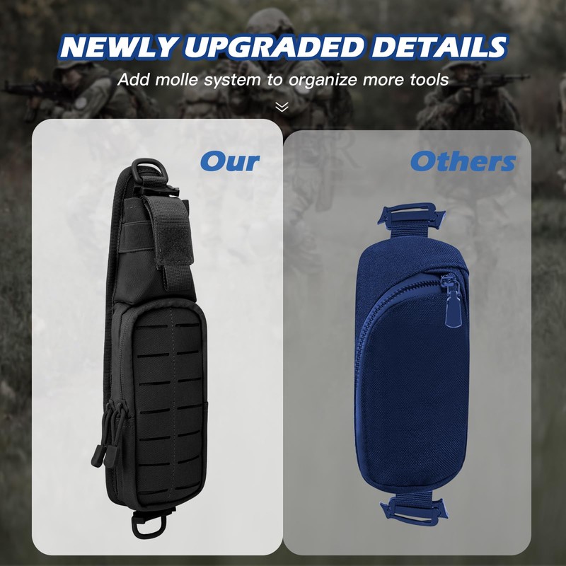 Jueachy Strap Shoulder Molle Accessories Pouch: Tactical Backpack Pocket Attachment