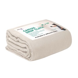 Avalon Home Canvas Drop Cloth for Painting 9x12 feet Pack of 1-8oz Painters Drop Cloths for Painting - All Purpose Canvas Tarps for Floor & Furniture Protection - Recycled Cotton Fabric