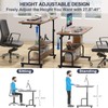 Armocity Height Adjustable Standing Desk with Power Outlets, 39" Manual