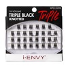 iENVY False Eyelashes Triple Black Knotted Individual Trio Lashes 3X