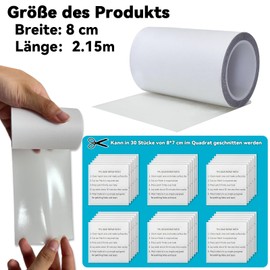 Birllaid Inflatable Repair Kit Waterproof, 2.15 m x 8 cm Roll TPU Pool Repair Tape, Repair Tape for Air Mattress, Bouncy Castle, Inflatable Toy, Tent, Swimming Ring, Heavy Duty