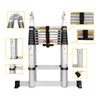 12.5FT A-Frame Extension Ladder Aluminum Telescopic Ladder Portable Collapsible Ladder