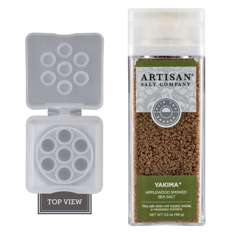 Artisan Salt Company Yakima Applewood Smoked Sea Salt, Shaker Jar,