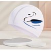 MUNSKT 1 PC Swan Fabric Swimming Cap, Swimming Cap for Women & Men - Breathable, Eco-Friendly, High Elastic & Durable