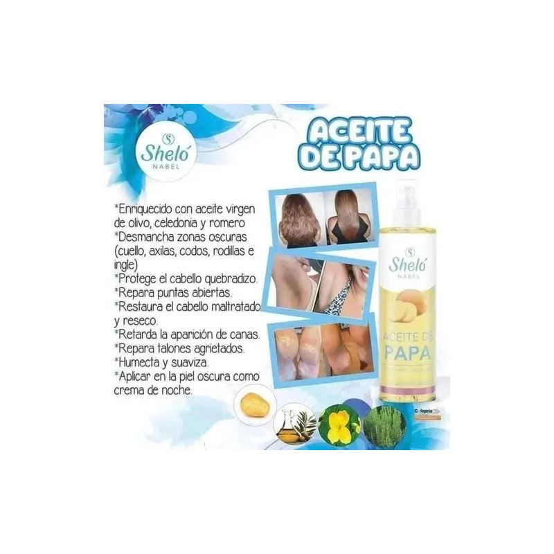 4 Aceite De Papa Reparador Piel Y Cabello 260 Ml