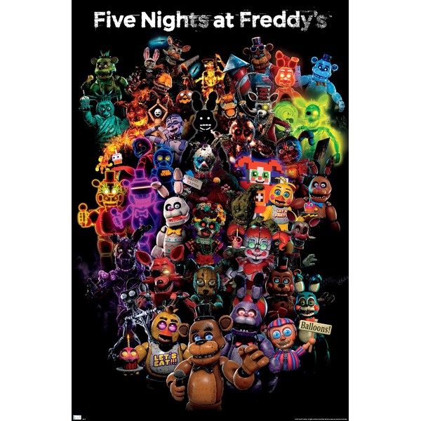 Trends International Five Nights at Freddy's: Special Delivery - Collage Wall Poster, Unframed Version, 22.375" x 34"