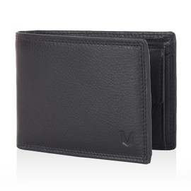MAGATI IL Toro Classic Wallet with Coin Compartment, RFID Protection, Mini Wallet for Men & Women, Small, Card Holder, Shopping Trolley Chip Compartment, Wallet, black, XL coin compartment