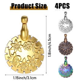 Mabor 4Pcs Yarn Cutter Pendant, Colored Thread Cutter Tool for Quilting Knitting Crafting, Blade Saver Gadget for Seam Craft Projects Crochet Gifts for Crocheters