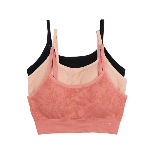 Tahari Women's 3-Pack Seamless Comfort Bra, Canyon Rose