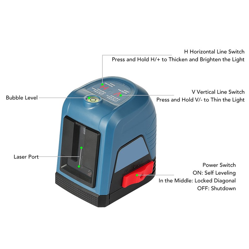 Line Level Cross 2 Lines Self Leveling High Accuracy Line