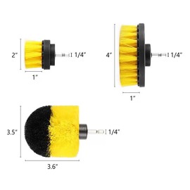 7Piece Drill Brush Attachments Set,Scrub Pads & Sponge, Power Scrubber Brush with Extend Long Attachment All Purpose Clean for Grout, Tiles, Sinks, Bathtub, Bathroom, Kitchen