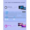 Wireless Keyboard and Mouse Backlit - Typewriter Keyboard with Retro