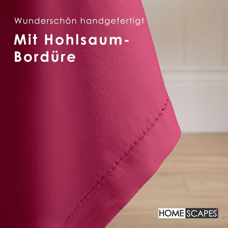 Plain Cotton Plum Tablecloth, 70" Round