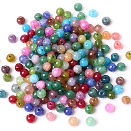 132PCS Natural Stone Beads 12MM Smooth Round Agate Gemstone Beads Spacer Beading Colorful Loose Beads Charms for DIY Bracelet Necklace Earrings Jewelry Making