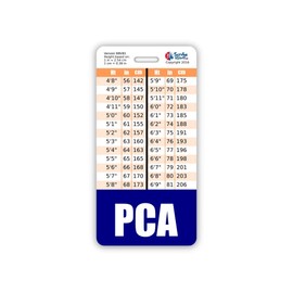 PCA Badge Buddy Vertical w/Height & Weight Conversion Charts (Standard, Navy)