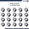 M6 Nyloc Steel Nuts, 6mm Self Locking Nuts with Nylon