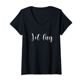 Womens Jet lag - Fun Vacation Gift Travel Outfit Jet-Setter Gift V-Neck T-Shirt
