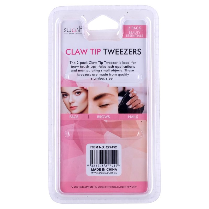 Swosh Claw Tip Tweezer, 8.5 cm (Pack of 2)