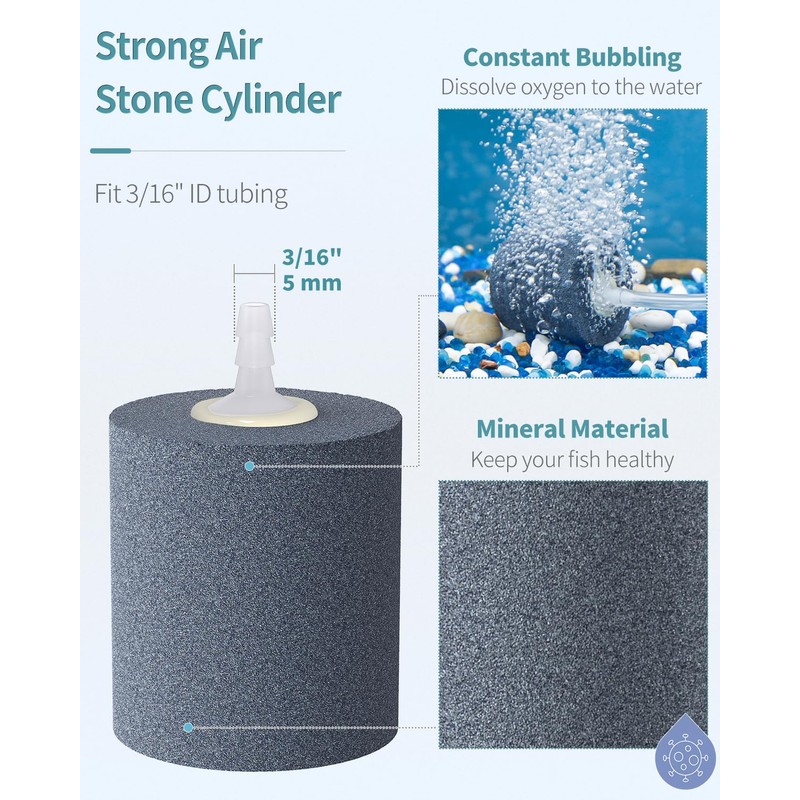 Pawfly Aquarium Air Stone 2 Inch Fish Tank Air Stone