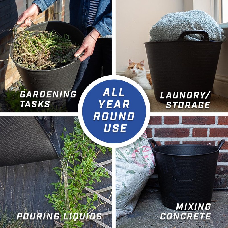Faithfull Eco Flex Tub, Multi-Purpose, Durable & Sustainable Flexible Bucket