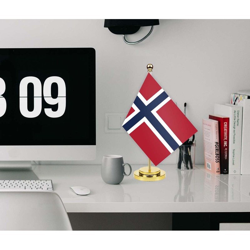 Norway Desk Flag, 30 cm Large Small Norwegian Banner Outdoor,