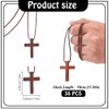DELORIGIN 36Pcs Wooden Cross Necklace Bulk for Men Women Wood