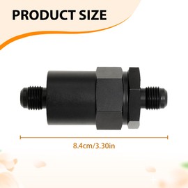 Hoypeyfiy An-6 Black Anodised Billet Fuel Filter 30 Micron, High Flow Fuel Inline Filter, Replacement for Automotive Aerospace
