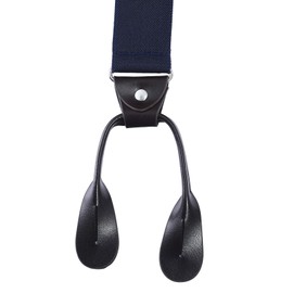 WELROG Men's Braces Wide 3.5 cm with Very Strong 6 Buttons Long One Size for Men and Women Adjustable and Elastic X Style, coffee