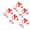 10Pcs Christmas Straw Covers Caps Cartoon Soft Silicone Christmas Straw