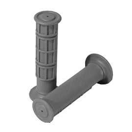 MOTO BASE Motorcycle Rubber Handle Grip for 0.9 inch (22.2 mm) (7/8) Off-Road Type | Non-Piercing | General Purpose | MBGLP-05|Gray