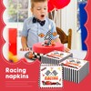 Racing Theme Napkins, Soft Racing Black & White Napkins for