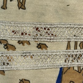 Unbranded Vintage Lace Trim 5/8” wide White Eyelet Border Edging Embroidered 24 Yards