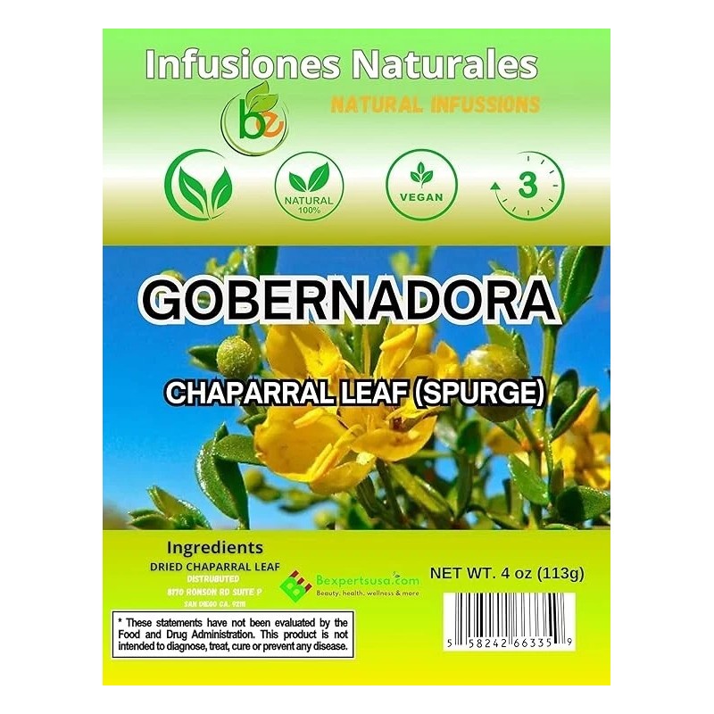 B-Experts Store Gobernadora Tea (Chaparral Leaf) – 4 oz Loose