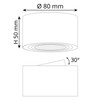 Celi-1 Surface-Mounted Spotlights in Aluminium, White / Black, with LED