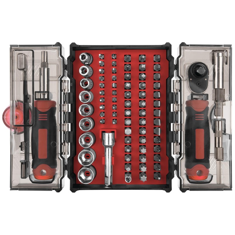 Performance Tool W1745 78 Pc. Ratcheting Driver Tool Set, 1/4